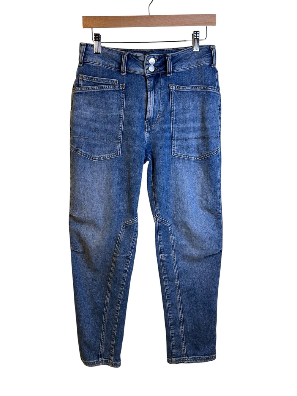 PILCRO Wanderer Mid-Rise Relaxed Jeans Blue Size 28 Utility - Picture 6 of 14